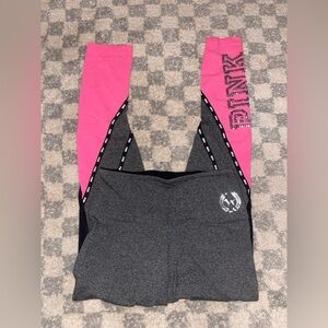 Victorias Secret PINK Yoga Pink and Gray Leggings